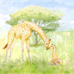 papel-parede-nacional-home-finish-memorias-de-infancia-Girafa-Mamãe-e-Bebe-Deitado-201020